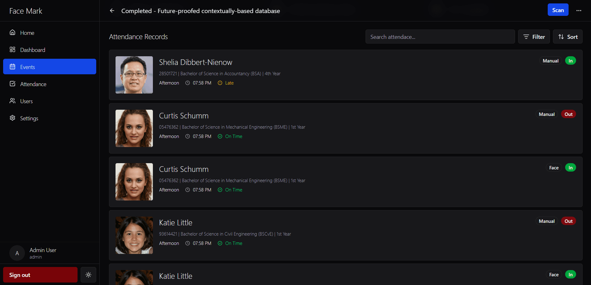 Event Details screenshot